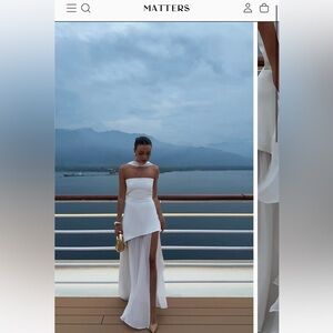 The Matters Store - Monaco White dress with scarf